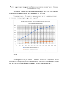 Расчет характеристик рамочной антенны зенитного излучения