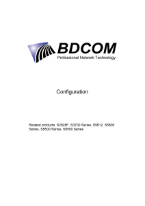 BDCOM Network Configuration Manual
