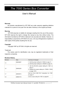 7000 Series Bus Converter User Manual