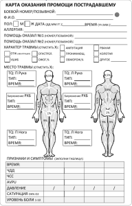 Карта оказания помощи пострадавшему: инструкция