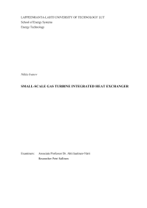 Small-Scale Gas Turbine Integrated Heat Exchanger Design