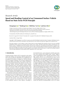 Speed and Heading Control of USV Using State Error PCH Principle