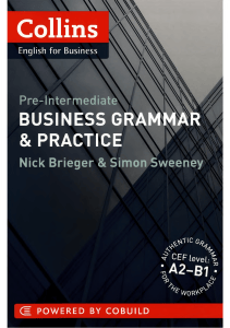 Collins English for Business Pre-Intermediate Grammar Practice