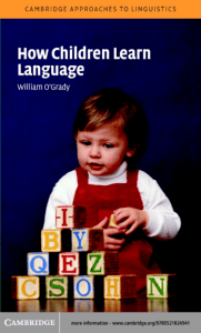 How Children Learn Language: A Linguistics Textbook