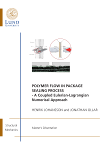 Polymer Flow in Package Sealing Process: Coupled Eulerian-Lagrangian