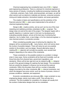 Chemical Engineering Design: Introduction, Process and Constraints